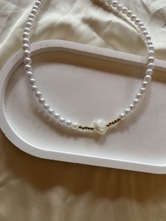 collar perlas ostra pasante