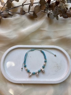 Pulseras de piedra caracol turquesa - comprar online