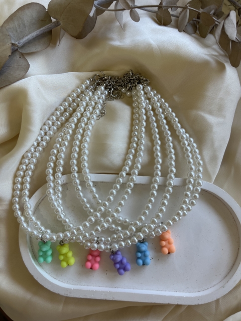 Collar Lady osito aqua - comprar online