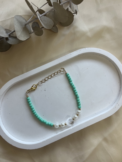 pulsera corazon trans aqua
