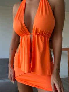 Mini Calu naranja neón en internet