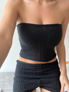 Short tejido negro - Showroom Las Lolas
