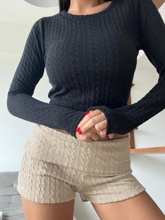 Top Lola Tejido negro - tienda online