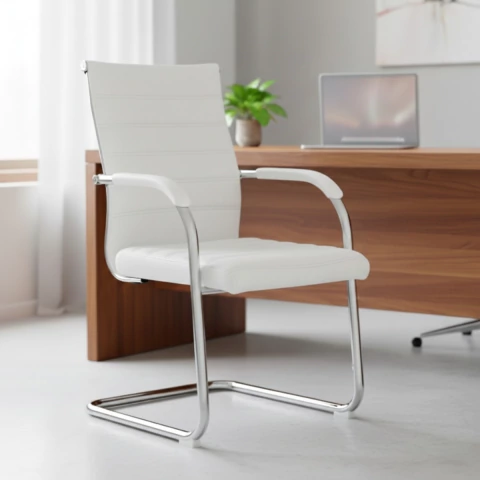 Silla De Oficina Ejecutiva Ecocuero Y Estructura Cromada Koa - VST280