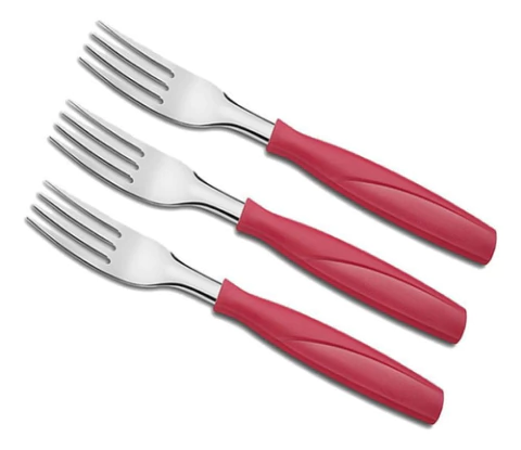 Set De Tenedores X 3 Piezas Cubiertos Brinox Itaparica Rojo - 6002-350 - comprar online