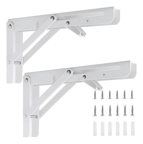 Mensula Rebatible Plegable 40cm Metal Reforzado Set X2