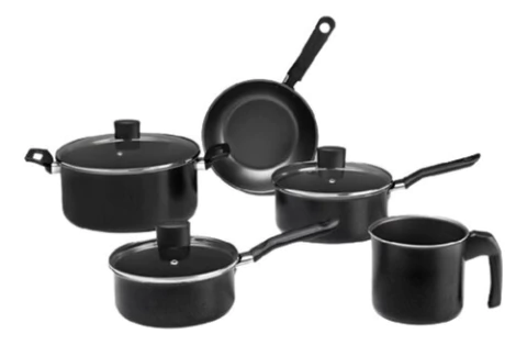 Batería De Cocina 5 Piezas Brinox Ebony Teflon Antiadherente - 7190-400 - comprar online
