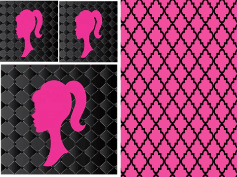 Tecido para Lixeirinha de carro Barbie