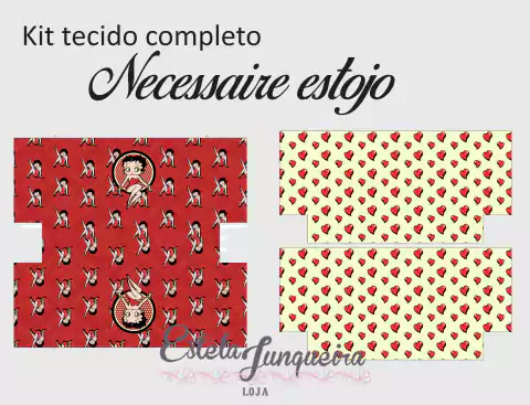 kit completo tecido necessaire estojo 1