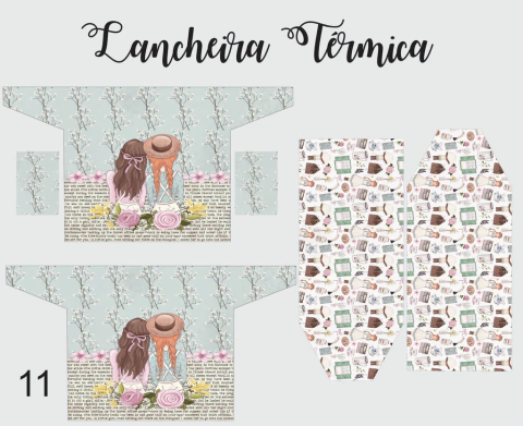 kit tecido lancheira termica 11 ane