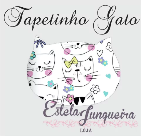Tecido tapetinho gato 11