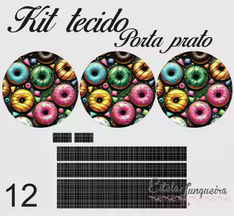kit tecido porta prato 12