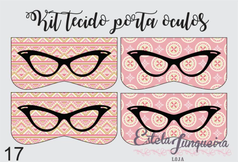 kit tecido porta oculos 17