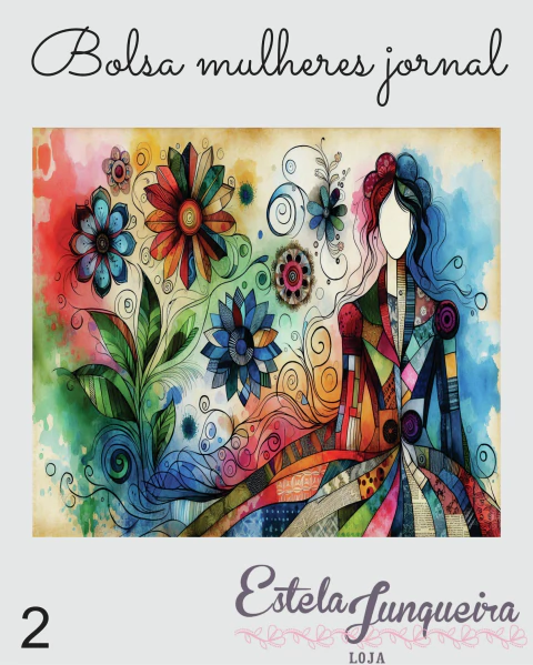 kit tecido bolsa mulheres jornal 2