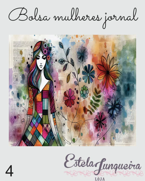 kit tecido bolsa mulheres jornal 4