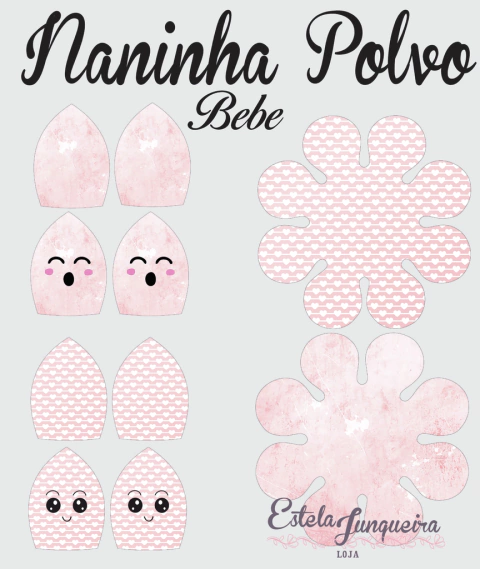 kit tecido naninha polvo bebe 6