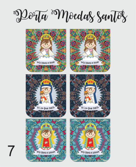 kit tecido porta moedas santos 7 - comprar online