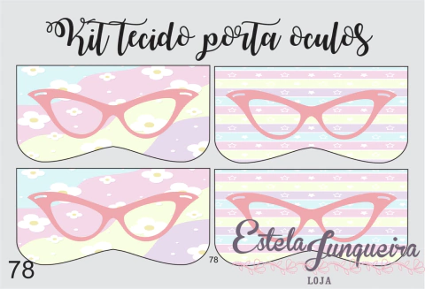 kit tecido porta oculos 78