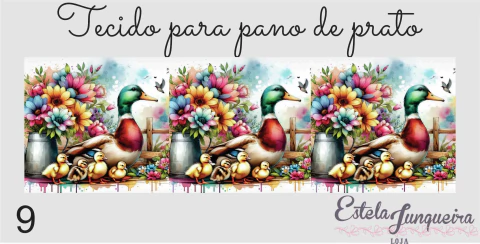 tecido para pano de prato pato 9