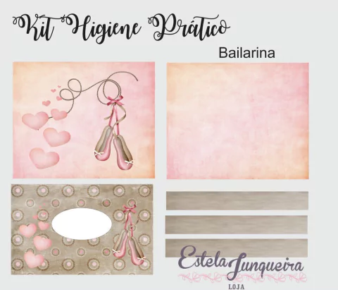 Kit de tecidos higiene pratico bailarina