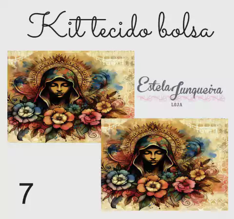 kit tecido bolsa santos 7