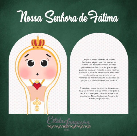 Tecidos para Almofada Plus Nossa Senhora de Fátima