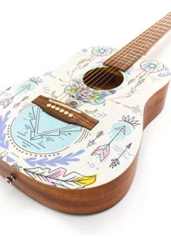 Guitarra Acústica Baby Indie Con Funda - loja online