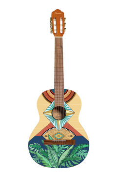 Guitarra Clásica Travel Diseño World (Incluye Funda Acolchada) - comprar online