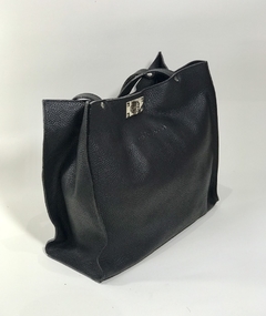 Imagen de Cartera "Pita" cuero graneado negro