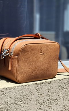 Cartera "Belen" cuero graneado suela claro