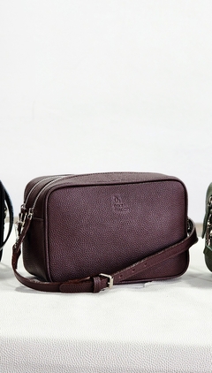 Cartera "Belen" cuero graneado marrón