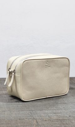 Cartera "Belen" cuero graneado tiza - Diaz & Giaccio