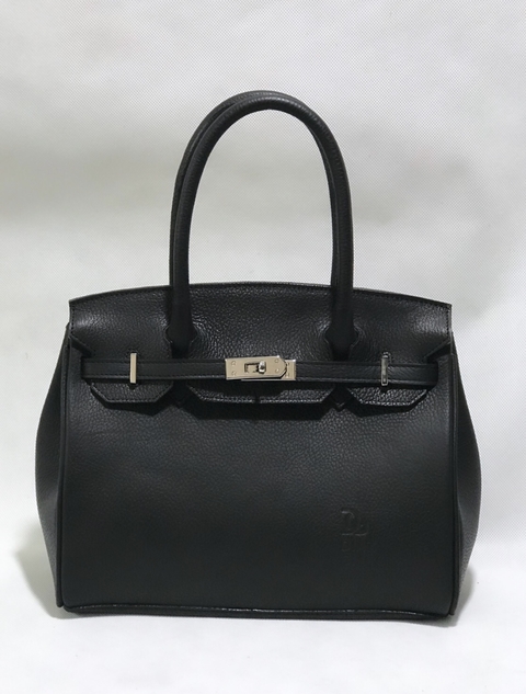 Cartera "Paris Chica" cuero graneado negro - comprar online