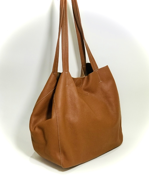Cartera "Malena" cuero graneado Suela