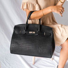 Cartera " Paris Grande" cuero grabado CROCO - comprar online