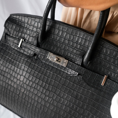 Cartera " Paris Grande" cuero grabado CROCO en internet