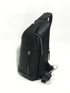 Mochila "Nono" cuero graneado negro - comprar online