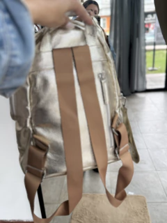 Mochila “Fla” platino - Diaz & Giaccio