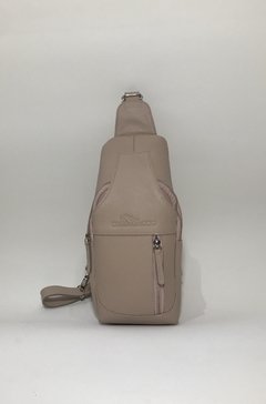 Mochila "Nono" cuero graneado nude en internet