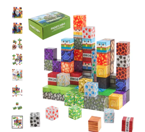 Cubos magneticos Minecraft x75 2x2 cmts