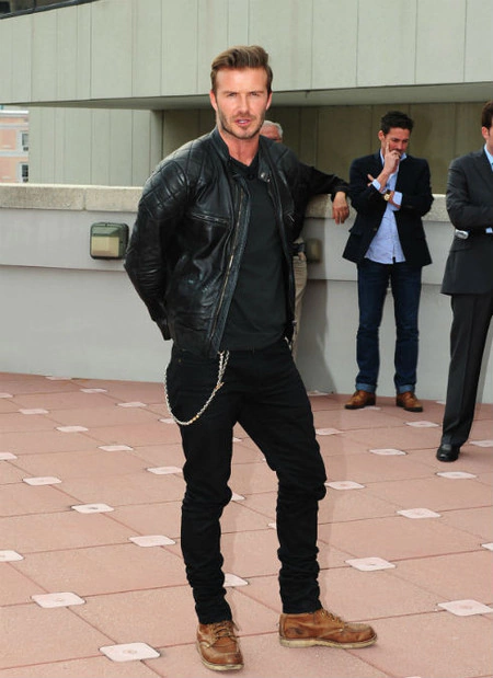 Campera de cuero David Beckham