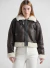 Campera Cuero Natural Cazadora
