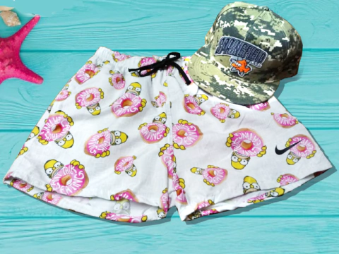 Malla short homero donas cant talk eating