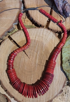 Colar Africano Vermelho