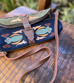 Bolsa Pochete Musgo e Marinho - MARIA FLOR 