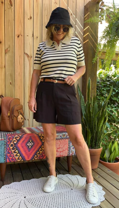 Bermuda Alfaiataria Preto - comprar online