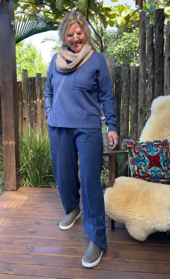 Sueter Bolso Azul - comprar online