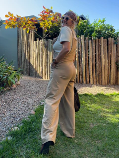 Jardineira Rendeira Camel - MARIA FLOR 