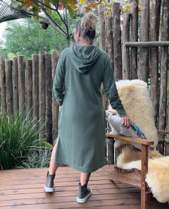 Vestido Capuz Verde na internet