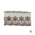 Bordado Inglês Cor Branco/Marrom Larg 4,5cm Peça 13,7m